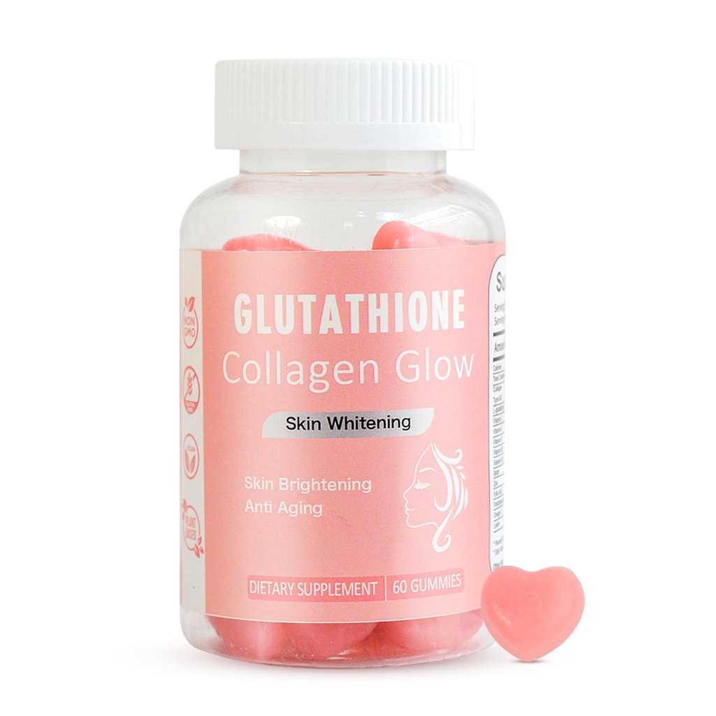 Glow Gummies for Women Δερματική Φροντίδα και Υγεία, 60 Count, Καρπούζι Γεύση Κολαγόνο Λαμπερό Δέρμα Gummies for Skin Brightening, Βιολογικό Μασώμενο Gummies Βιταμίνες, Vegan, Χωρίς γλουτένη