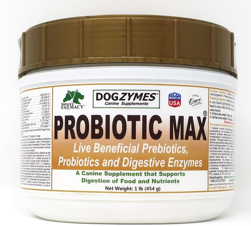 Probiotic Max -10 δισεκατομμύρια CFU's Probiotics, Prebiotics, Digestive Enzymes - Ανακουφίζει τη Διάρροια, Αναστατωμένο Στομάχι, Δυσκοιλιότητα, Αέριο, Αλλεργία, Ανοσία & Συνολική Υγεία (1 λίβρα)