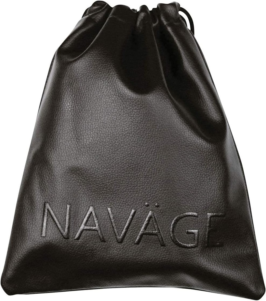 Navage Travel Bag (Μαύρο) - Vegan Δερμάτινη ταξιδιωτική τσάντα για γυναίκες και άνδρες - Custom-Fit Μικρός σάκος για το Navage Nasal Irigation System - Versatile Drawstring Pouch and Makeup Bag (8.25"x10.25")
