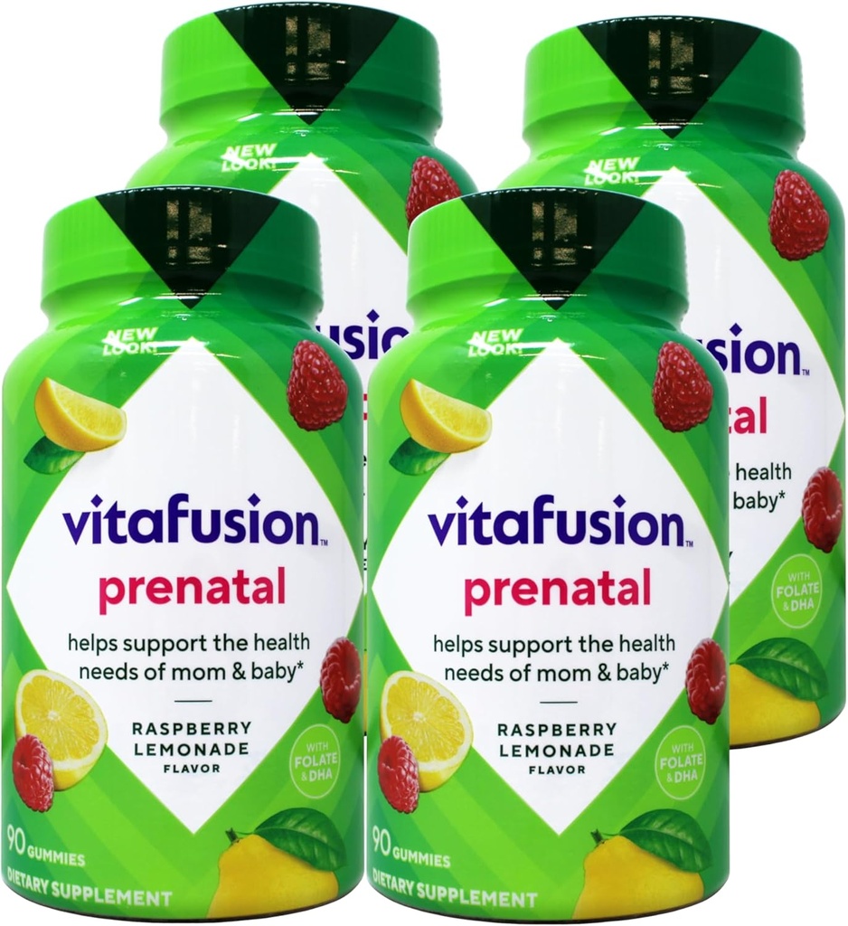 VitaFusion PreNatal Gummies, 90 κόμης (πακέτο των 4)