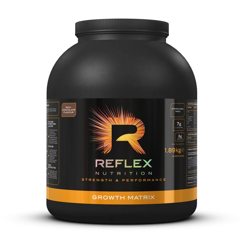 Reflex Nutrition Growth Matrix σκόνη πλούσια σοκολάτα 1.89 Kg