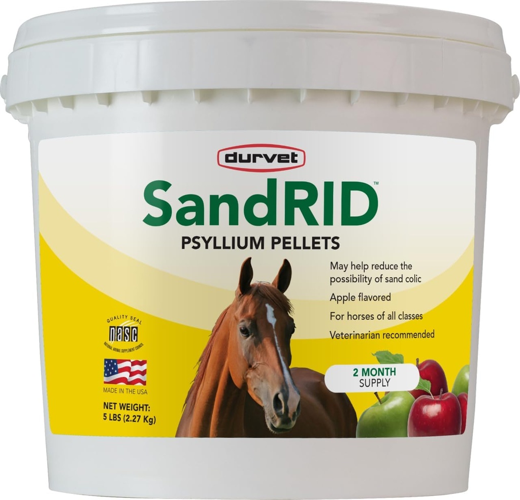 Durvet 699627 Sandrid Psyllium Pellets, 5 Lb, 5 Λίρες (πακέτο του 1)