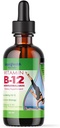 LIQUIDHEALTH Βιταμίνη B12 Μεθυλοκοβαλαμίνη Υγρές σταγόνες με Υπογλώσσια Υδροξοκοβαλαμίνη - Ενισχύστε την ενέργεια, Υποστηρίξτε το ανοσοποιητικό σύστημα, Βελτιώστε τη μνήμη και τη συγκέντρωση - Made in The USA, Vegan, Non-GMO (2 oz)
