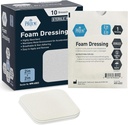 MED PRID Sterile Foam Dressings for Wounds, Μαλακό Απορροφητικό Μη Συγκολλητικό Αδιάβροχο Ιατρικό Αφρώδες Padding for Ulcers, Τραύματα (2x2 Inch (Pack of 10)))
