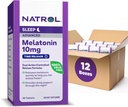 Natrol Advanced Sleep Melatonin 10mg, Συμπλήρωμα Διατροφής για Αναπαύσιμο Ύπνο, Δισκία Χρονικής Απελευθέρωσης Μελατονίνης, 30 δισκία Time-Release, 30 Day Supply (Pack of 12)