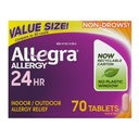 Allegra Ενηλίκων 24 ώρες Αλλεργία δισκία, 180Mg, Αξιοσημείωτη ανακούφιση σε 1 ώρα, (70 κόμης)