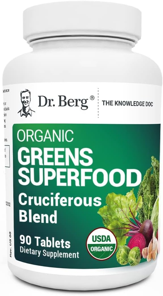 Πράσινα Superfood Cruciferan φυτικά δισκία - Συμπληρώματα λαχανικών για ενήλικες w/ 11 Phytonutrient Super Greens - Ενέργεια, ανοσοποιητικό σύστημα & δισκία Veggie ήπατος - 90 Tablet