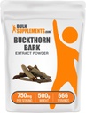 BulkSupplements.com Buckthorn Bark Extract Powder - Buckthorn Bark Powder, Herbal Supplement - Vegan & Gluten Free, 750mg ανά Σερβίρισμα, 500g (1.1 lbs) (Συσκευή των 1)