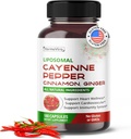 Liposomal Cayenne Pepper Cinnamon Ginger - Support Digestion Wellness, Immunity - 180-day Supply - Made in The USA