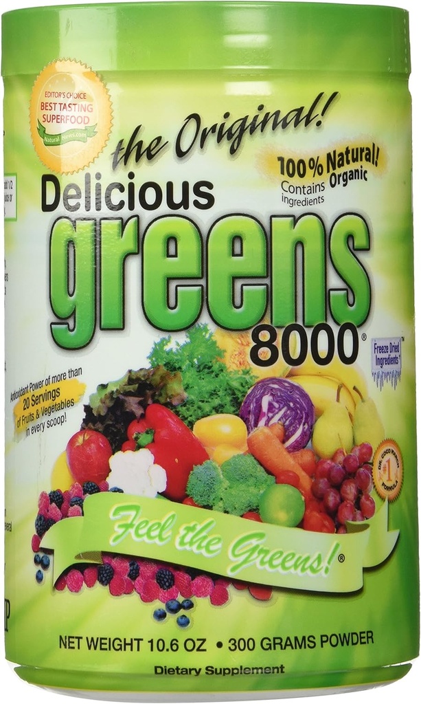 3 Pack - Delicious Greens 8000 (10,6 oz) 3 Pack