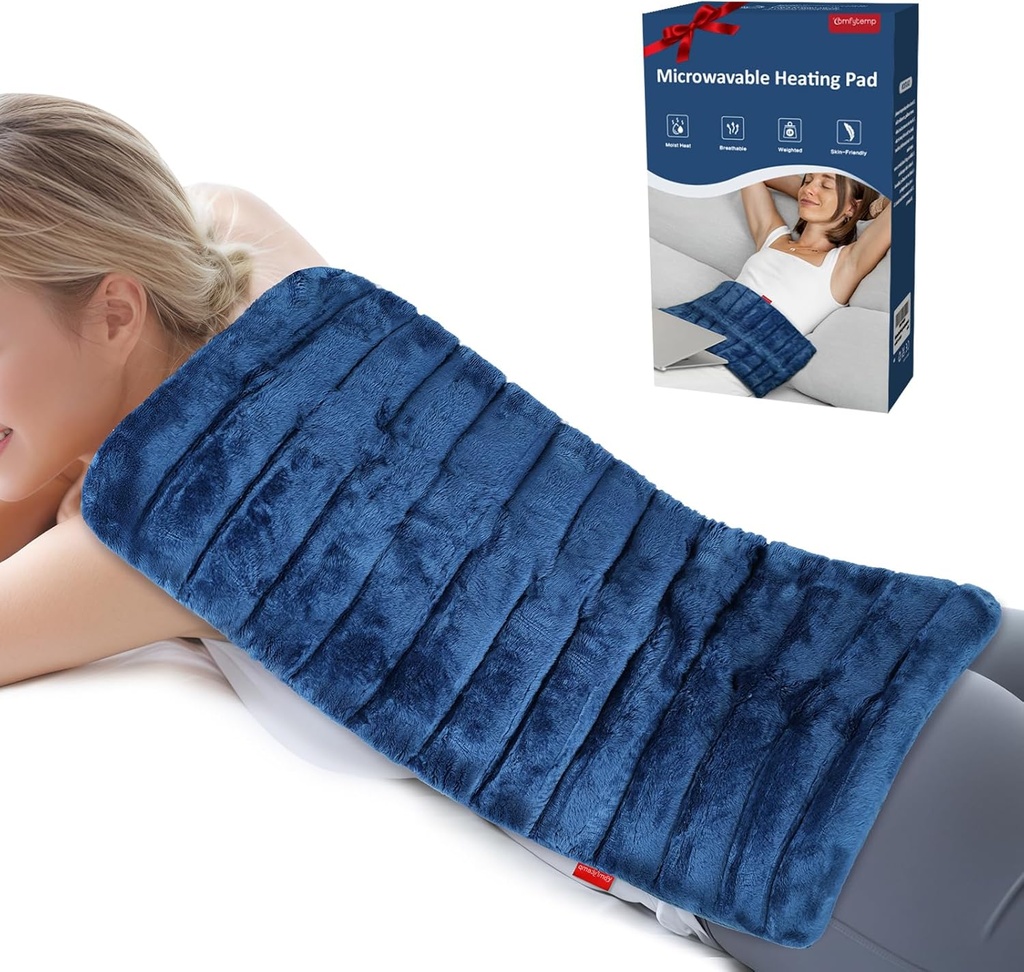 Comfytemp Extra Large Microwavable Θέρμανση Pad for Back Pain Relief, 12"x23" 3.7 LB Moist Heat Pad for Neck Shoulder, Cramps, Physical Therapy Mothers Day Gifts for Aches, Joints
