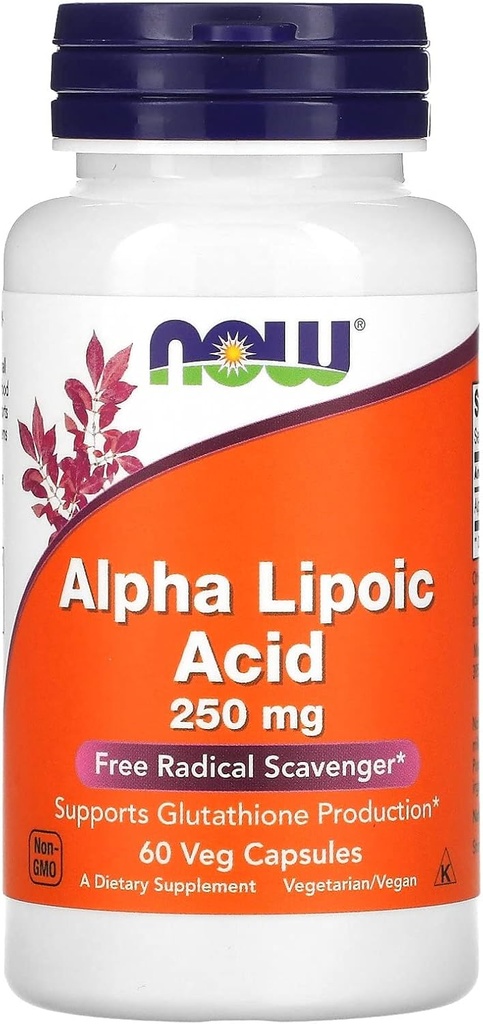 Τώρα τρόφιμα άλφα λιποϊκό οξύ 250mg, 60 CT