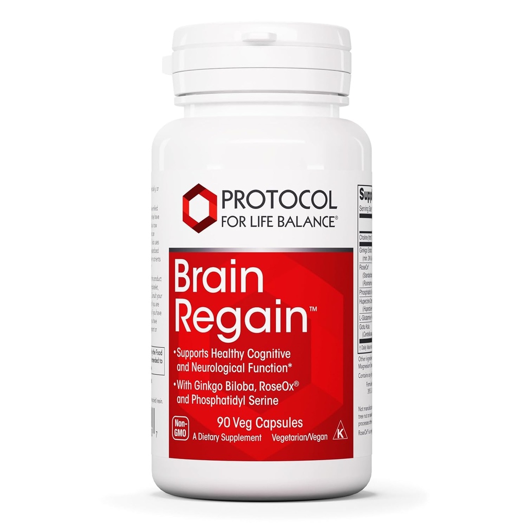 Protocol Brain Regain - Brain Support* - με Phosphatidylserine - Brain Health Συμπληρωματικό* - Vacular Health - 90 Veg Caps