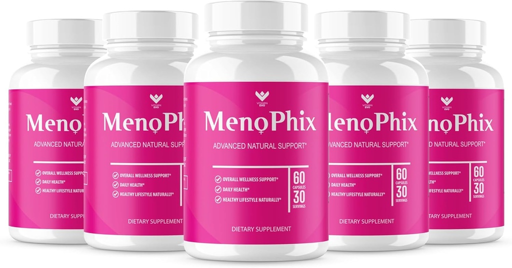 (5 PACK) MenoPhix Εμμηνόπαυση Κάψουλες Φυσικής Υποστήριξης - Meno Phix συμπλήρωμα, Meno Phix Εμμηνόπαυση, MenoPhix συμπληρώματα για τις γυναίκες Φυσική Υποστήριξη, MenoPhix Κριτικές (300 κάψουλες) 5 Μήνες προσφοράς