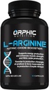 ORPHIC NUTRITION L Arginine Supplement for Men 1000mg+ - 60 Κάψουλες - L Citrulline και Nitric Oxide Supplement to Support Muscle Health, Exercise Endurance, Vascularity, Heart Health, Energy Levels*