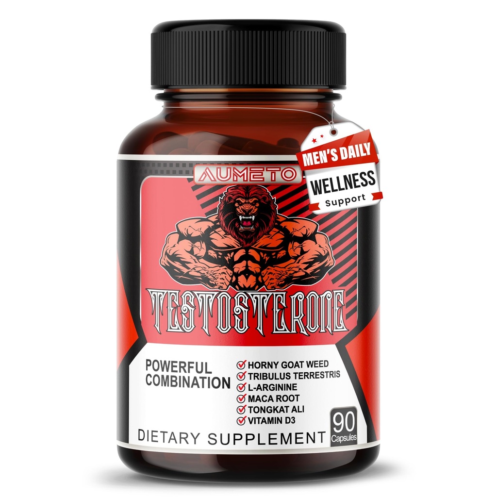 Vitality & Wellness Υποστήριξη για τους άνδρες με Tribulus, Tongkat Ali, Maca Root, L-αργινίνη & βιταμίνη D3 – 90 κάψουλες