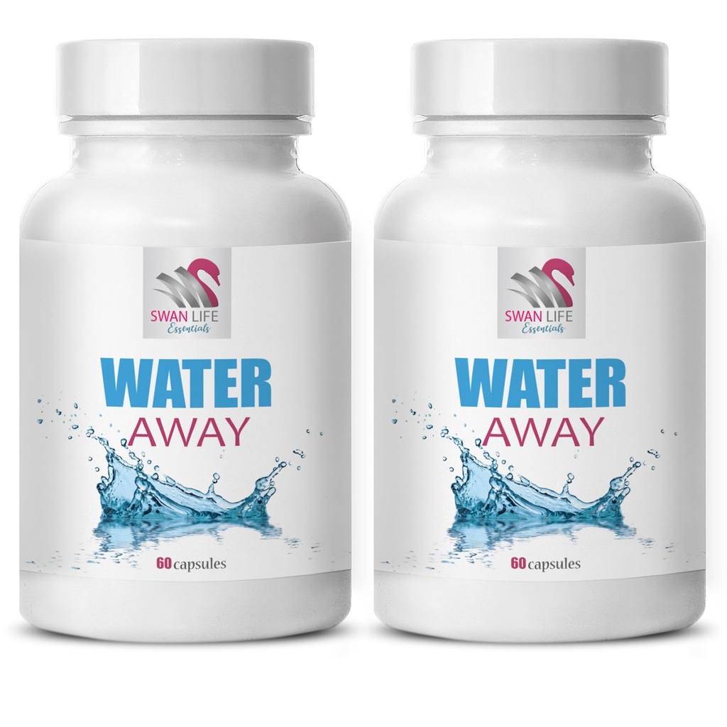 Water balance supplement - WATER AWAY - support supplement, Water solution, Natural diuretic blend, Herbal water balance, Diuretic support supplement, Natural support, Water balance 2 Bot 120 Caps
