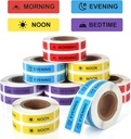 Medicine Stickers Medication Instruction Label Permanent Paper Label Morning Noon Evening Bedtime Stickers for Pill Case Planner 0.4 * 1.6inch (Κάθε Σχεδιασμός 1000 φύλλων)