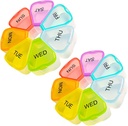 Weekly Large 7 Day Hill Organizer - Χάπια κουτί, περίπτωση, εμπορευματοκιβώτιο, Travel Dispenser - Fish Oil, Βιταμίνες, Medicine Organizer