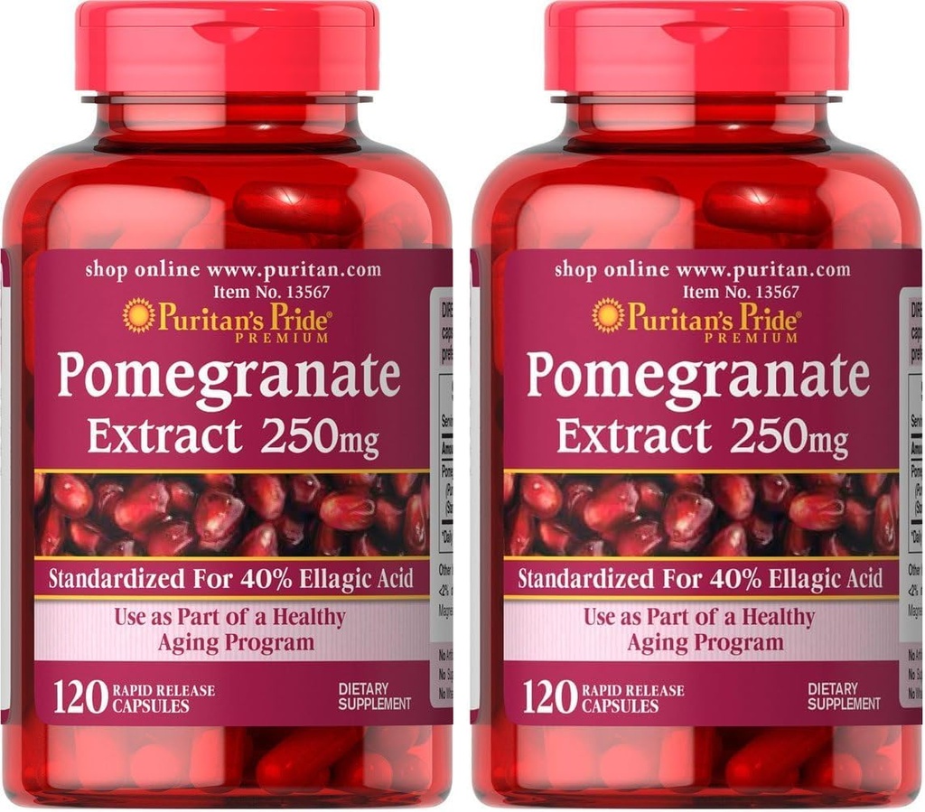 Puritan's Pride Pomegranate Extract, 250 Mg, 120 Count (πακέτο του 2)