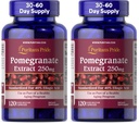Puritan's Pride Pomegranate Extract, 250 Mg, 120 Count (πακέτο του 2)