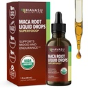 Organic Maca Root Liquid Drops - Υποστηρίζει την ισορροπία ορμονών, Mood, και την ενέργεια σε γυναίκες και άνδρες - Lepidium Meyenii για την υποστήριξη της απόδοσης και της ζωτικότητας - μη-GMO, Vegan, Unflaved - 60 εξυπηρετήσεις