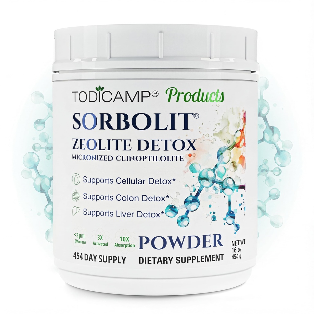 Sorbolit Zeolite Detox Powder - 1 lb Clinoptilolite Zelolite Powder Sorbolit - 1-2 μm για Cellular Detox - 454 ημέρες προσφοράς
