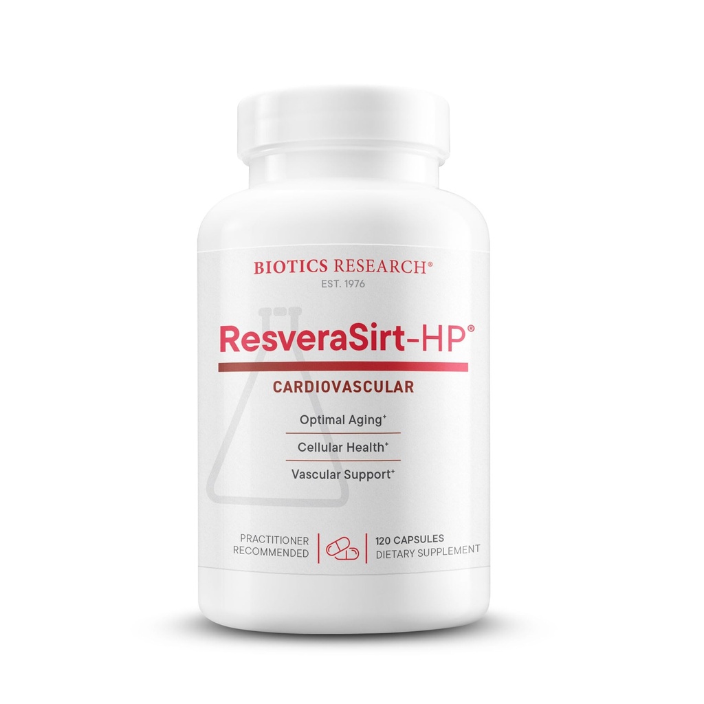 Biotics Research ResveraSirt HP Formulated by Dr. Mark Houston, Trans Resveratrol, Quercetin, Αύξηση δραστηριότητας Sirtuin, Καρδιαγγειακή υποστήριξη, δύναμη καρδιάς, αγγειακή υποστήριξη, 120 κάψουλες
