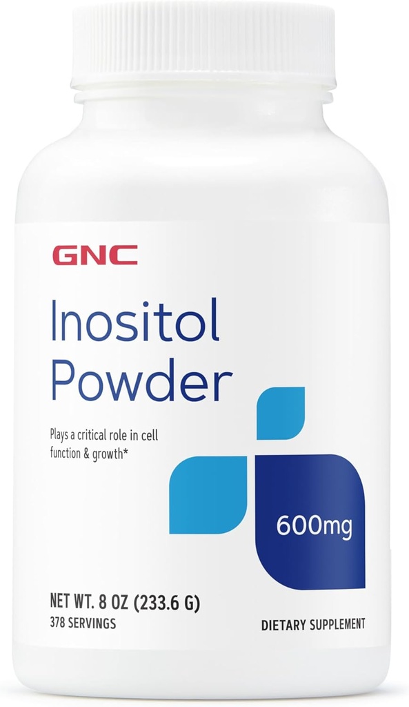 GNC Inositol Powder 600mg, Plays Critical Role in Cell Function and Growth, 378 Servings