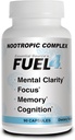 Fuel4 Nootropic Brain Support Supplement – Focus & Mental Clarity Κάψουλες με βιταμίνη D3, Ginkgo Biloba, Cognivia, Alpha GPC, DMAE & Huperzine A – Non-GMO, Made in USA – 90 Veggie Capsules