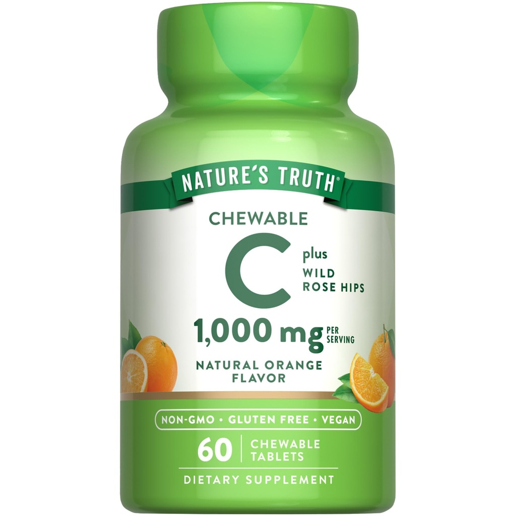 Nature's Truth Chewable Vitamin C with Rose Hips 