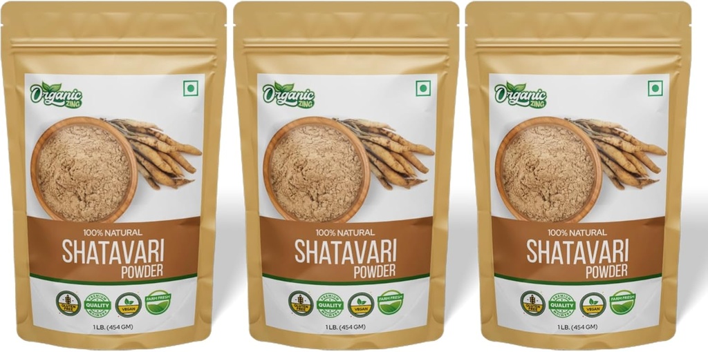 Βιολογική σκόνη Shatavari - 16 oz (πακέτο των 3)
