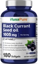 NusaPure Μαύρο Έλαιο Σπέρματος σταφυλιού 1605 mg Gamma Linoleic Acid (GLA) 15% 180 Softgels (Non-GMO, Soyfree)