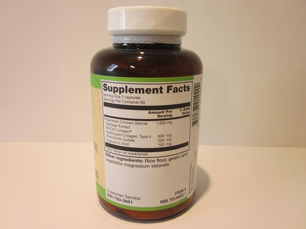 Vitacost Υαλουρονικό οξύ με BioCell Collagen II - 100 mg ανά Σερβίρισμα - 120 Κάψουλες