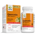 Terry Φυσικά Quercetin με βιταμίνη C Ενισχυμένη Απορρόφηση - Quercetin συμπλήρωμα για την Ανοσολογική Υποστήριξη & Κυτταρική Υγεία - Αναπνευστικό συμπλήρωμα για την Υγεία του Νωτιαίου & Πνεύμονα - 60 κάψουλες