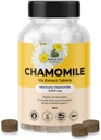 Amazing Botanicals Βιολογικά δισκία εκχυλίσματος χαμομηλιού - Matricaria Chamomilla Plant- Based Supplement - 10x Extract 2000 MG Κάθε - Προάγει την χαλάρωση - 30 δισκία