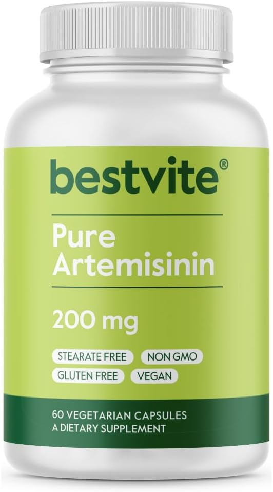 BESTVITE Artemisinin 200mg ανά καψάκιο (60 κάψουλες χορτοφάγων) - Δεν Stearates - Δεν Flow Agents - Vegan - Μη ΓΤΟ - Χωρίς γλουτένη