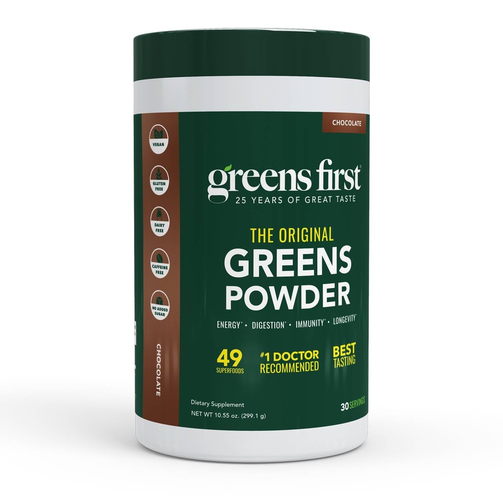 Πράσινοι Πρωτότυποι Πράσινοι σκόνη - 49 Superfoods - Βιολογικά Φρούτα & Veggies - Πρεβιοτικά, Προβιοτικά & Digestive Ένζυμα - Αντιοξειδωτικό Smoothie - Γαλακτοκομικά Χωρίς, Vegan, Μη-GMO (Σοκολάτο, 30 Σερβιτόρες)