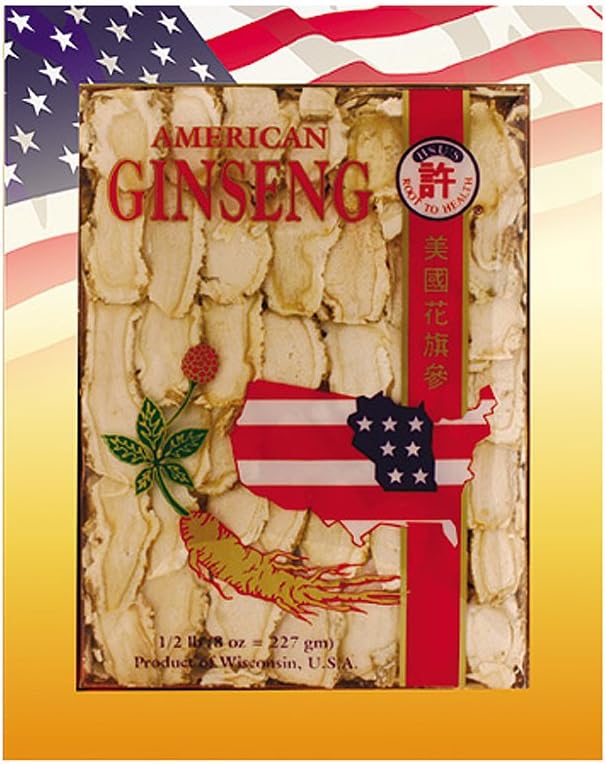 Hsu's Ginseng SKU 126-8 | Mixed Medium-Large Slices | Cultivated American Ginseng from Marathon County, Wisconsin USA | 许氏花旗参 | 8oz Box, 西洋参, B003TMQ29Y