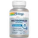 SOLARAY Multidophilus 12 Προβιοτικό στεφάνη 20 Δισεκατομμύρια CFU, Προβιοτικά για την Digestive Υγεία και την Υγεία των Ούλων, Προβιοτική Ινουλίνη, Όχι Γαλακτοκομικά, 50 Serv, 100 VegCaps
