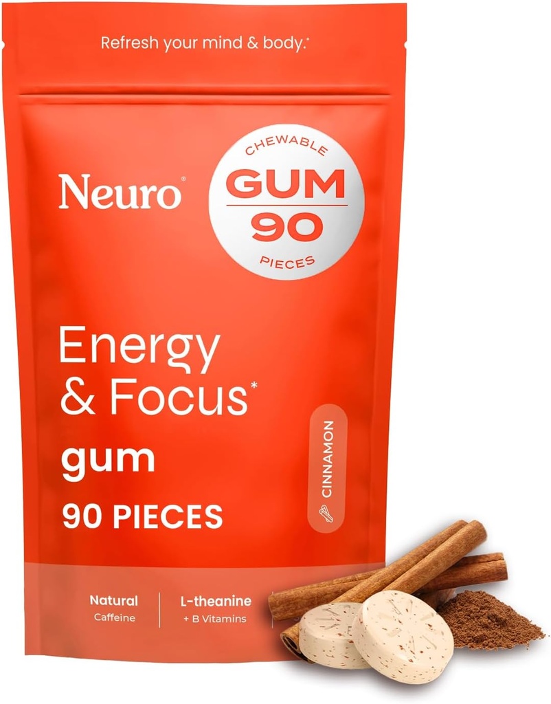 NeuroGum Energy & Focus Gum (Cinnamon, 90 κομμάτια) 