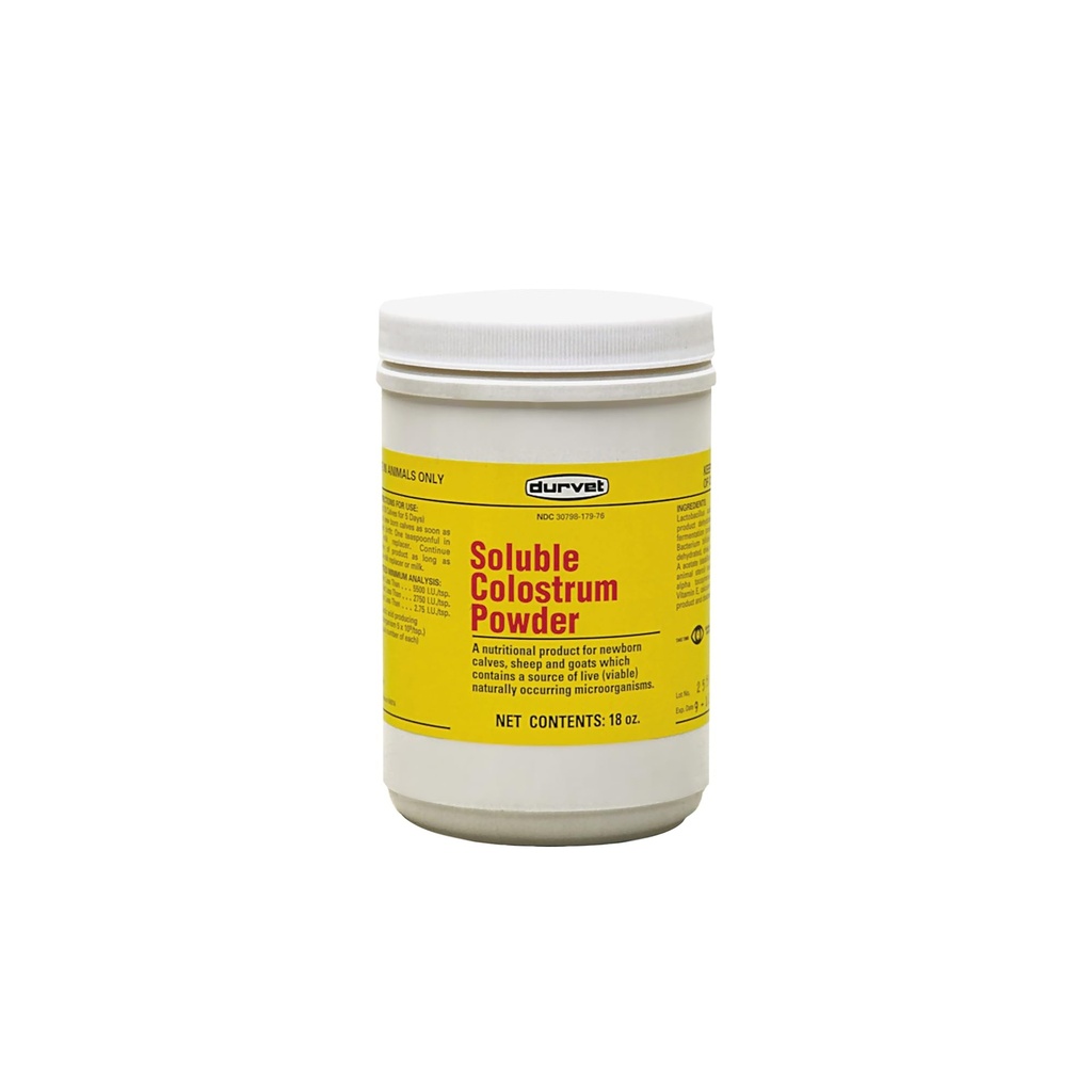 Durvet Soluble Colostrum Powder, 18 Ounce Container