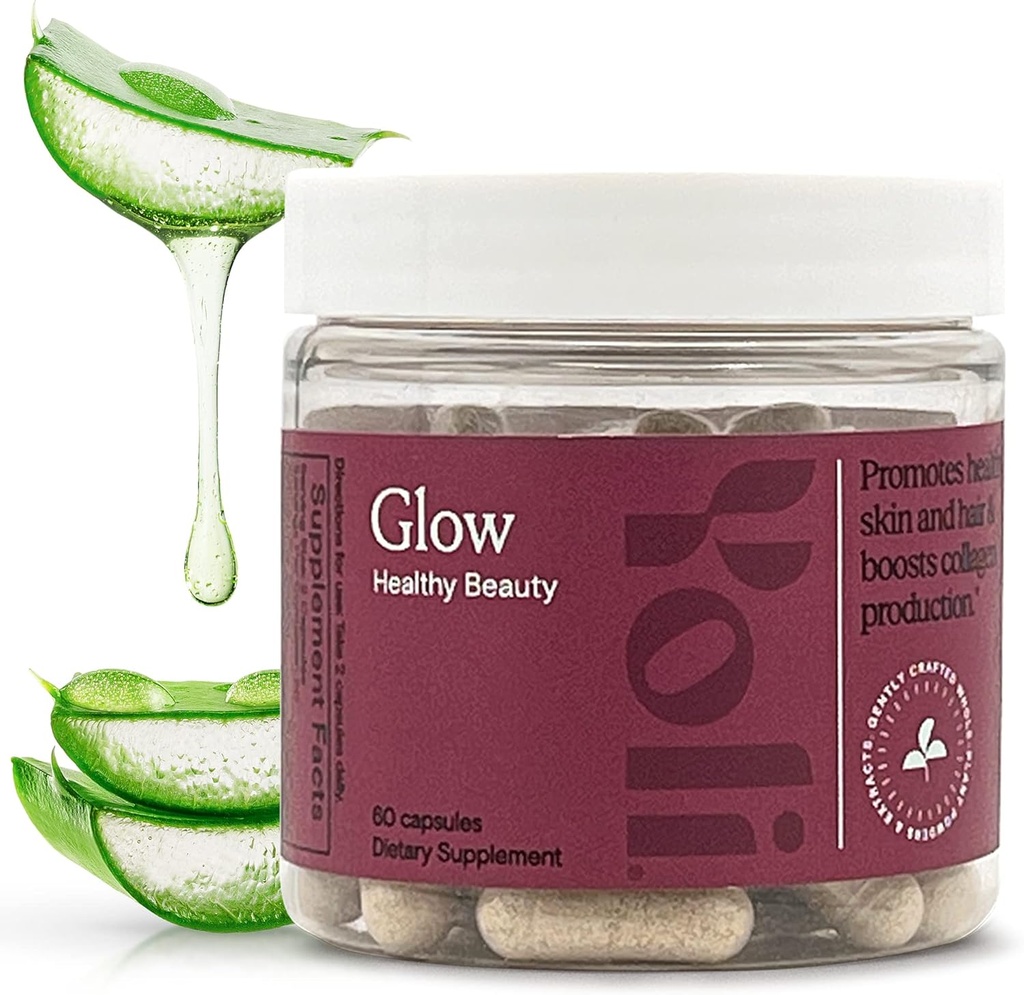 Yoli® Glow Biotin & Collagen Συμπληρώματα – Hair, Skin & Nails Formula – Καθημερινή Πολυβιταμίνη για γυναίκες με Ουσιώδεις Βιταμίνες & Ορυκτά – 60 Κάψουλες