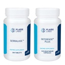 Klaire Labs Interfase Plus (120 Κάψουλες) + Serralase (180 Δισκία) - Multi- Ένζυμα, Serratia Peptidase & Bromelain 'Digestive Enzymes - Γαστρεντερικό Σύστημα, Χλωρίδα, Βιοφίλμ & Detox