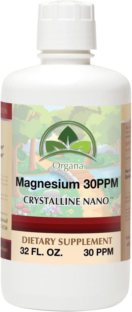 Organa Pure Crystalline Liquid Magnesium Supplement - 30 PPM - Υψηλή απορρόφηση Μαγνήσιο (32 oz.)