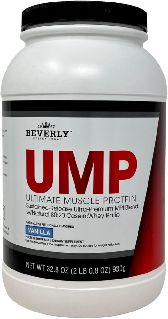 Beverly International UMP Protein Powder, Βανίλια. Μοναδικό Whey-Casein Ratio Χτίζει Lean Μύες. Εύκολα Digest. Δεν Bloat. (32,8 oz) 2lb .8 oz