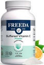 FREEDA Buffered Vitamin C σε σκόνη (Calcium Ascorbate) – Μη Ακιδική, Στομαχόφιλη βιταμίνη C για ευαίσθητα άτομα – Vegan, Kosher, χωρίς ζάχαρη ανοσοποιητική υποστήριξη – 5 oz