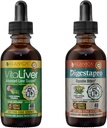 Rejuvica Health VitaLiver & DigestaPro - Προηγμένη υποστήριξη ήπατος & πέψης - Liquid Delivery for Better Absorpation - Milk Thistle, Chanca Piedra, Artichoke, Dandelion & More!