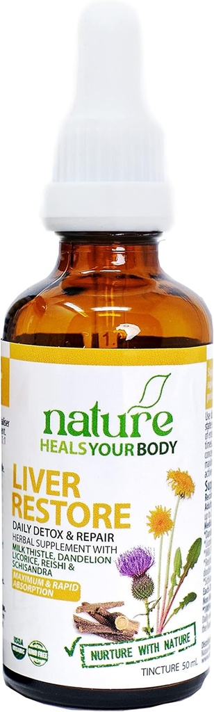 Liver Restore - Βότανο Tin για την υποστήριξη του ήπατος και Detox - Γάλα Thistle 