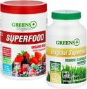 Πράσινοι+ Βιολογικά κόκκινα Superfood σκόνη οργανικές κάψουλες Super Veggie